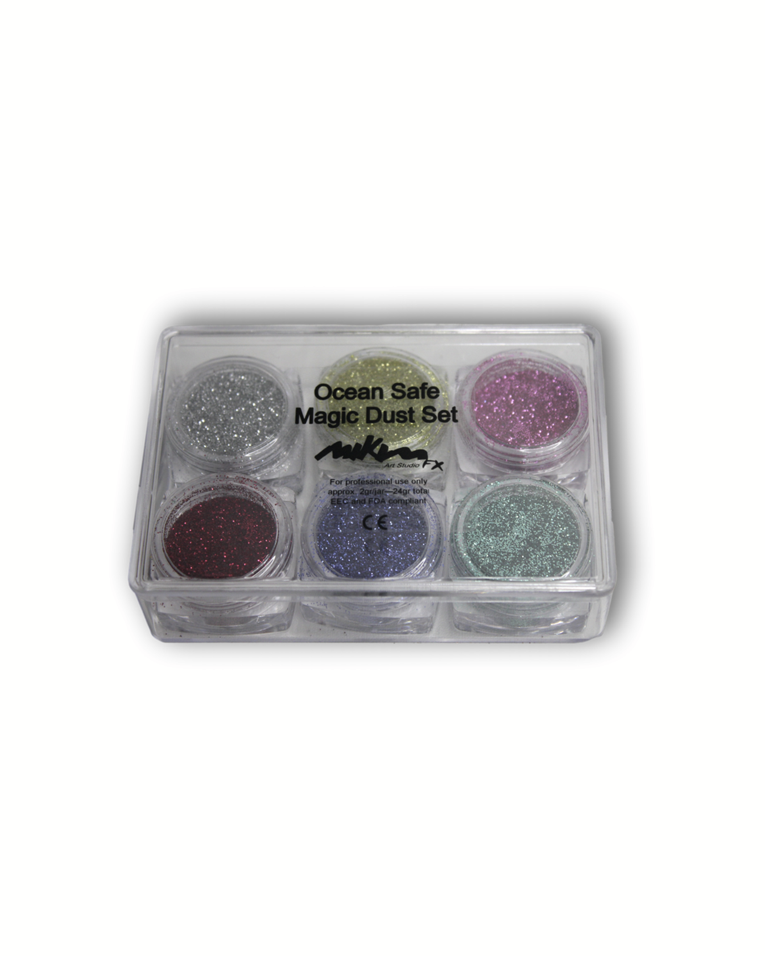 Ocean safe Magic dust set glitter MiKimFX BV uit Wielsbeke Ateljee G Kindergrime Glittertattoos Workshop Webshop uit Dendermonde