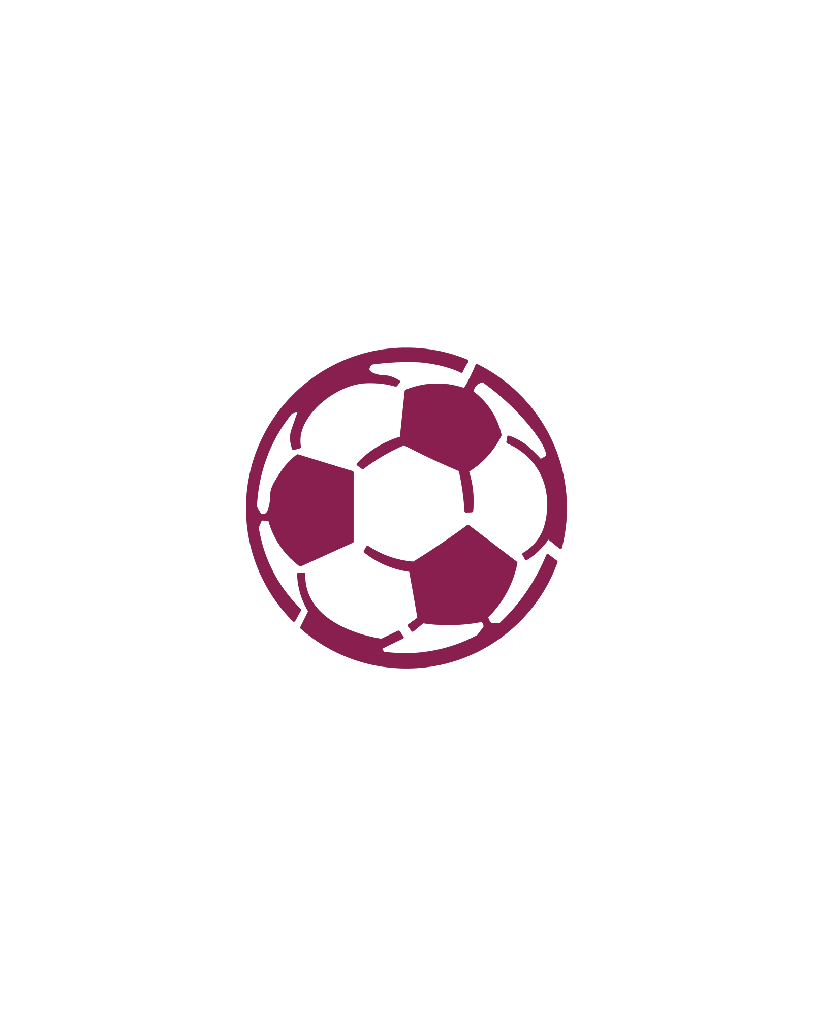 Voetbal | Glittertattoo Stencil