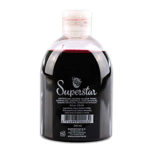 Bloedcapsules nepbloed bloed Superstar Special Effects Special FX SFX Ateljee G Kindergrime Glittertattoos Workshop Webshop uit Dendermonde