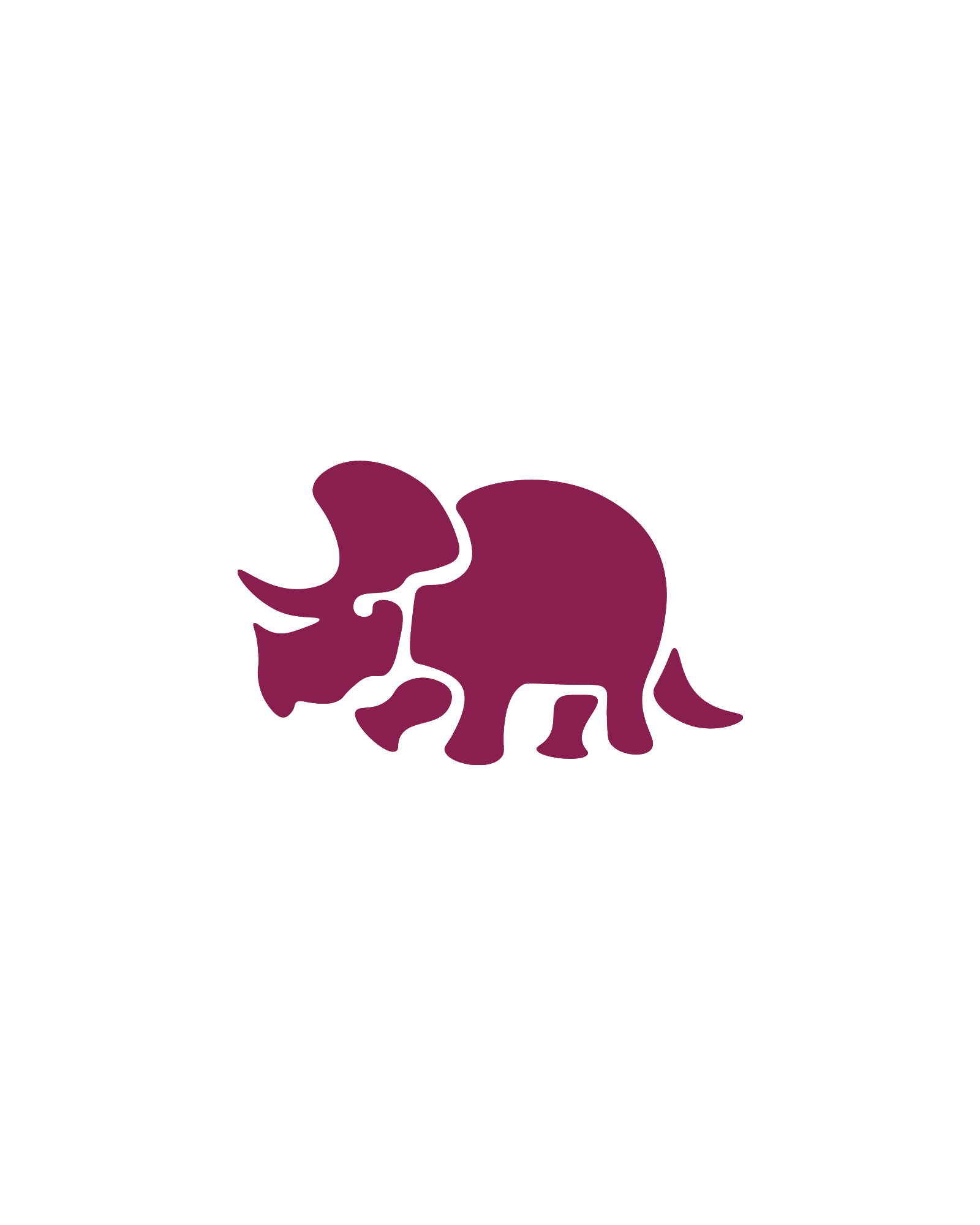 Dino Triceratops | Glittertattoo Stencil