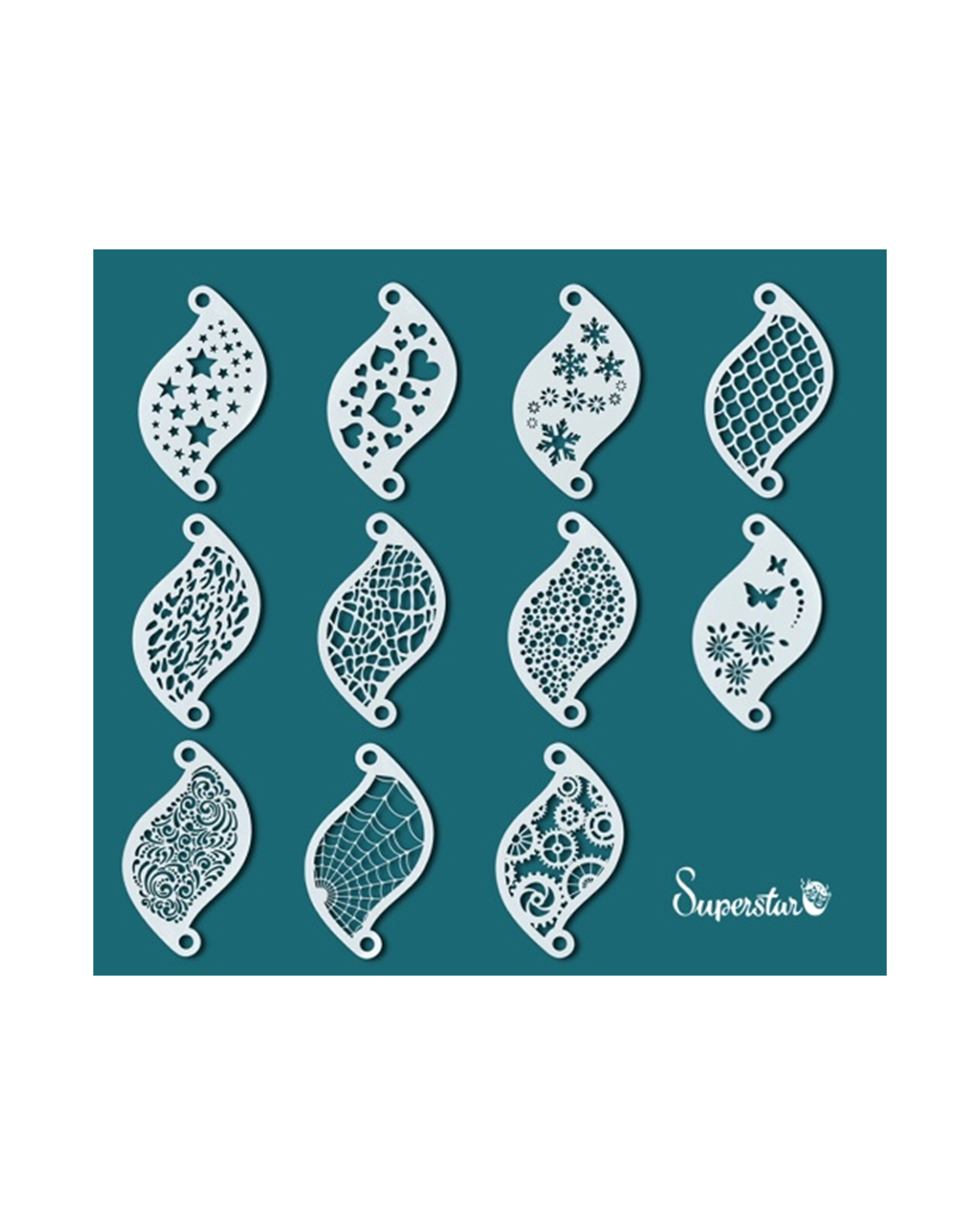 Herbruikbare stencils | Face Paint Stencil SET