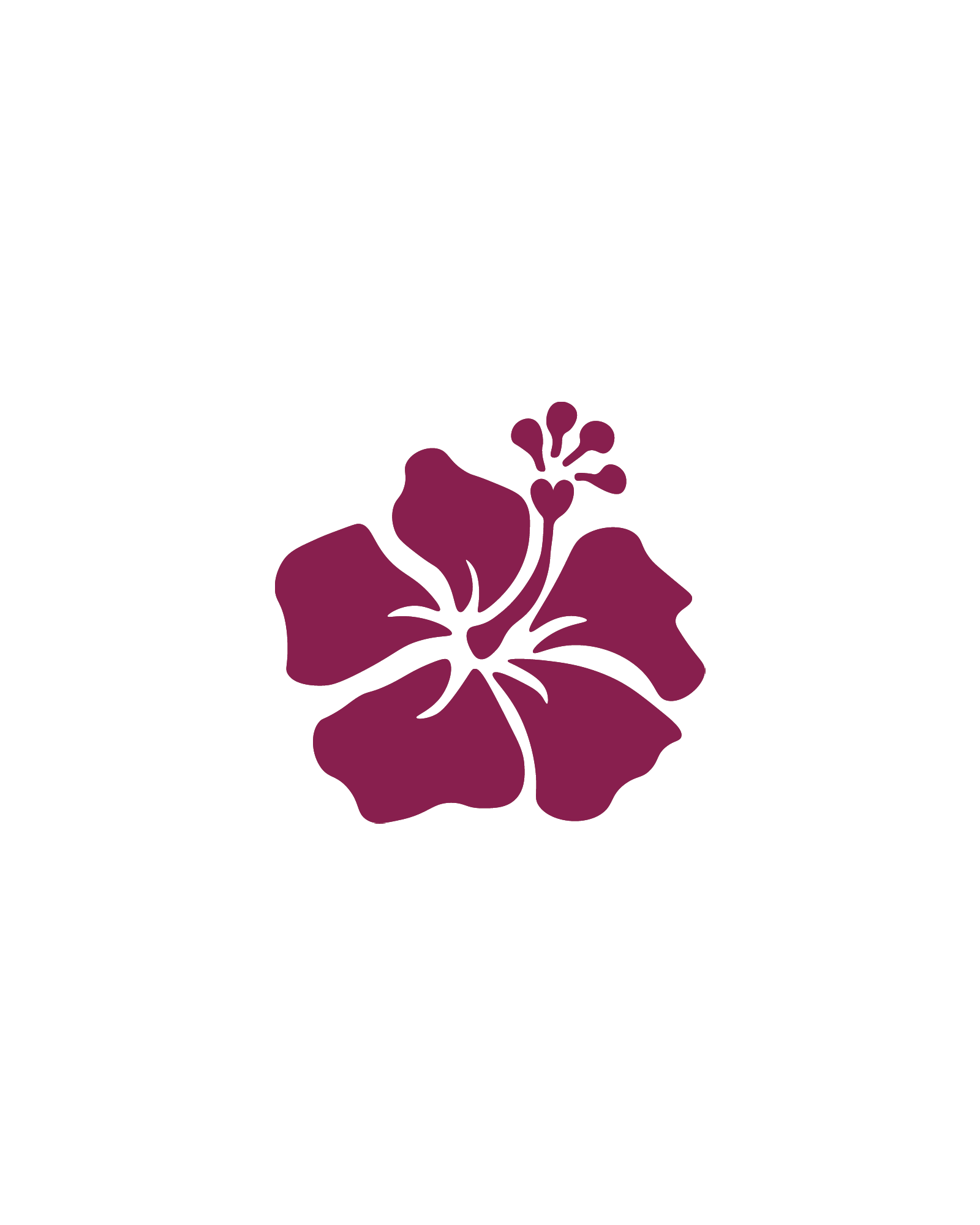 Hibiscus | Glittertattoo Stencil
