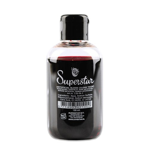 Bloedcapsules nepbloed bloed Superstar Special Effects Special FX SFX Ateljee G Kindergrime Glittertattoos Workshop Webshop uit Dendermonde